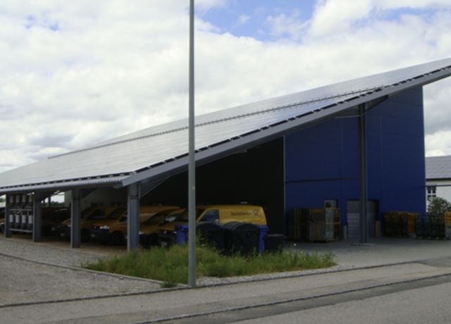 Solarhalle Gewerbegebiet Hecketstall